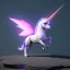 Placeholder: CM küre içinde fantastik unicorn ateşli kanatları olan