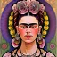 Placeholder: A beautiful portrait of Frida Kahlo by alphonse mucha, japanese tatoos, 4k, high details