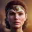 Placeholder: analog style, Celtic goddes, portrait, simmetric eyes, war ambient,queen, wonder woman wearing outfit, ultra realistic photo