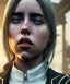 Placeholder: Billie Eilish, Dishonored 2, realistic, 4k, not to be distinguished from a photo, identical pupils, photorealistic illustration, 8k