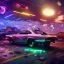 Placeholder: photo quality, unreal engine render, highest quality, stop-motion animation, vivid neon colors, volumetric lighting, cyberpunk 2077, classic car junkyard, deep colors in a dark setting background, post-apocalyptic,