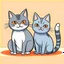 Placeholder: 2 cats cartoon