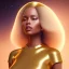 Placeholder: beautiful cosmic golden woman, long hair, nice smiling, magic glamour make up, delicate colors, beautiful glamour galactic golden dress, ultra sharp focus, 8k, unreal engine 5, extremely sharp detail, light effect, soft light atmosphere of a spaceship, smooth, full of details, face in front, complete vision of body