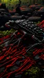 Placeholder: A frog black vein, human veins, mixing together a lot of them, like a forest, big and small veins a lot of them,