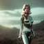 Placeholder: Ultra Realistic retro sci-fi movie scene, waist up view portrait, 5 clons blonde women, sweet young Claudia Schiffer face, perfect iris, glow eyes, makeup, weapon. Soldiers background, Retro sci-fi style, helmet, tight latex coat, fog, rain, soft color, highly detailed, unreal engine 5, ray tracing, RTX, lumen lighting, ultra detail, volumetric lighting, 3d, finely drawn, high definition, high resolution.