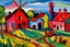 Placeholder: A village with windmills painted by Alexej von Jawlensky