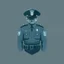 Placeholder: A minimalist design of a policeman in uniform with a badge on his chest.