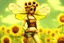 Placeholder: Bee, sunflowers, hot summer day, style inspired by Jean-Baptiste Monge, Peter Gray Modifiers: beautiful very cute