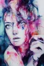 Placeholder: beautiful watercolor portrait, photorealistic, watercolor portrait by Harumi Hironaka, by Agnes Cecile, insanely detailed, watercolor portrait, fine art drew Barrymore