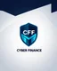Placeholder: Cyber Finance (CF) shield logo Simple, easy and beautiful logo