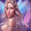 Placeholder:  beautiful angel face princess fairy with sparkle jewel bikini and butterflies in hair