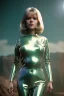 Placeholder: Ultra Realistic retro sci-fi portrait image from 1960, spaceship, sweet young Jane Fonda, tight latex suit, weapon, fighting stance, soft color, highly detailed, unreal engine 5, ray tracing, RTX, lumen lighting, ultra detail, volumetric lighting, 3d, finely drawn, high definition, high resolution.