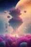 Placeholder: 6. Create a surreal and dreamlike landscape with floating islands and colorful skies