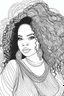 Placeholder: coloring page of black curvy woman