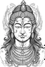 Placeholder: Outline art for Indian god Shiv,color book, sketch style, white background,clean lines,no shadows and we'll uotlined