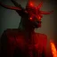 Placeholder: A portrait post-apocalypse of Baphomet ,pyramid,sin city,cyborg, sci-fi fantasy style, volumetric lighting, particales,highly detailed,cinamatic,8k,3D,fire and black deep colours,ignore NSFW.