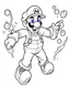 Placeholder: mario coloring page, full body (((((white background))))), only use an outline., real style, line art, white color, clean line art, white background, Sketch style