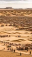 Placeholder: Vast villages in desert with people