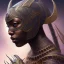 Placeholder: sango fantasy, fantasy magic, intricate, sharp focus, illustration, highly detailed, digital painting, concept art, matte, artgerm and paul lewin and kehinde wiley, masterpiece Asian black panther Papu New Guina pyramid black space lady space blood moon galaxy