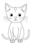 Placeholder: blank colouring book, simple picture for toddlers, cat