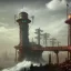 Placeholder: fallout 4, all onboard a ship, dam bridge city, spray paint, mongols, chalk,chimney, antennas, sattelite dish,warhammer, fantasy game art