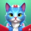 Placeholder: 2d Texture,avatar of a cute cat