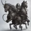 Placeholder: Nomad cavalry. Horses. Damascus steel. Black. Sharp details. Roar. Fast galloping.