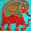 Placeholder: pegan god riding an indian elephant painting