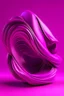 Placeholder: 3d abstract space streamlined shape in magenta violet colors