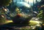 Placeholder: lightning sparkling flowers in floating glass balls, in forest, on lakeside in sunshine detailed matte painting, deep color, fantastical, intricate detail, splash screen, complementary colors, fantasy concept art, 8k resolution trending on Artstation Unreal Engine 5