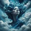 Placeholder: photo illustration from a world in the clouds, in the style of tanya shatseva, the stars art group (xing xing), meghan howland, dark indigo and light cyan, mind-bending sculptures, realistic hyper-detail, fluid simplicity --ar 63:128 --stylize 750 --v 6