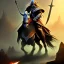 Placeholder: Epic Drawing of Gondor Rider LOTR Frank Frazetta style 4k