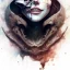 Placeholder: photorealistic grim reaper, smiling, happy, brown eyes, brown hair, round face, white face, watercolor illustration by <agnes cecile> <Yoji Shinkawa>, natural tones, ornate and intricate detail , soft smooth lighting, soft pastel colors,