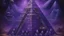 Placeholder: A purple haunted cosmic pyramid with ghosts painted by Leonardo da Vinci