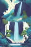 Placeholder: waterfall illustration