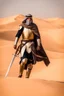 Placeholder: Misterius Arabian Knight Man Walk alonely on desert