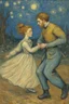 Placeholder: The prince runs to the princess to protect her, Portrait by Van Gogh