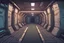 Placeholder: background, sci-fi underground bunker lift and hallway for asset video game 2D view, platformer
