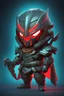 Placeholder: chibi Pyke, cyberpunk style, neon lights, intricate details, high details, detailed portrait, ultra detailed, ultra quality, masterpiece, mask, style of fairy academia
