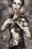 Placeholder: A harlequin character, playing cards with other people , sf, intricate artwork masterpiece, ominous, matte painting movie poster, golden ratio, trending on cgsociety, intricate, epic, trending on artstation, by artgerm, h. r. giger and beksinski, highly detailed, vibrant, production cinematic character render, ultra high quality model