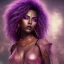 Placeholder: full body shot, masterpiece, best quality, black skinned, sparkling eyes, fluorescent skin,purple-dark makeup, gangsta style , highly detailed body, sun light, 4K, RAW, depth of field, high contrast, realistic details, 24mm