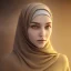 Placeholder: close up portrait of woman in hijab, part of face and hijab made of blowing dust, dust particles, duststorm, morph, artwork manipulation, ray tracing, sharp focus, fine detail, highly intricate, modern surrealism painting, defined cracks and breaks, high-quality, volumetric lighting, 8k, ultrahd, George Grie, Marco Escobedo, Igor Morski,Brian Froud, Howard Lyon, Selina French,