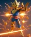 Placeholder: Goku, metal golden armor, defined muscles, shirtless, soft light atmosphere, light effect，vaporwave colorful, concept art, smooth, extremely sharp detail, finely tuned detail, ultra high definition, 8 k, unreal engine 5, ultra sharp focus