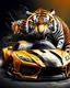 Placeholder: Combination of tiger and sports car