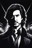 Placeholder: Alan Wake from Alan Wake 2, Screen print, pop art, splash screen art, dark colors, digital art, 8k resolution trending on Artstation, midnight ratio, symmetrical, rule of thirds, geometric bauhaus, Artgerm, Pixar, Norman Rockwell, WLOP, intricately detailed concept