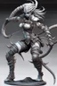 Placeholder: female gray skin Shadar-Kai wielding a Whip a whip made out of black thorns