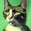 Placeholder: Portrait of a cat by Van Gogh