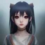 Placeholder: Anime girl cute neck head portrait, warrior costume, village, meditation, 8k quality