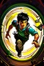 Placeholder: gimme a book cover photo which a boy 11 year old with dark hair has the timex stopped watch on wrist and he is jumping into a portal
