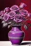Placeholder: red roses in a purple vase drawing